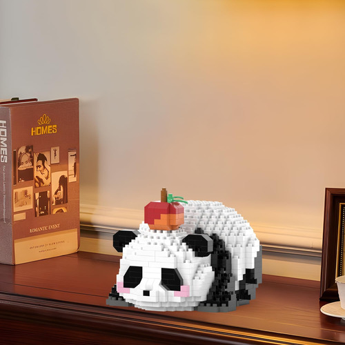 Mjddja Mini Building Blocks- Panda Mentirosa Con Fruta, De Y