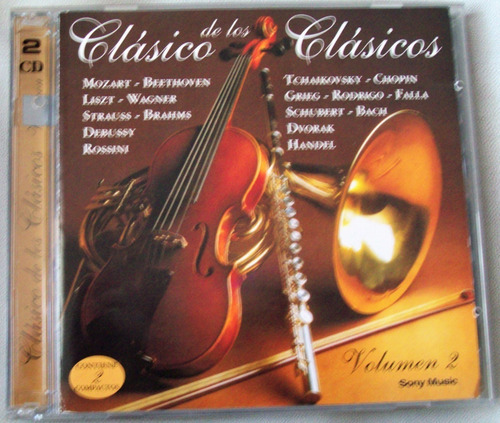 Clásico De Los Clásicos 2 Cds Mozart Beethoven Liszt ( H 