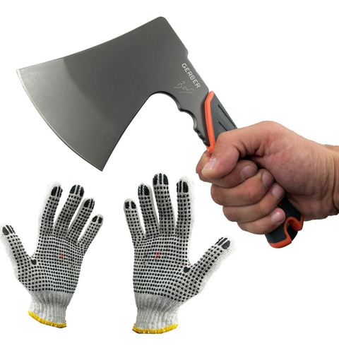 Hacha De Mano Gerber Compacta Táctica Supervivencia+ Guantes