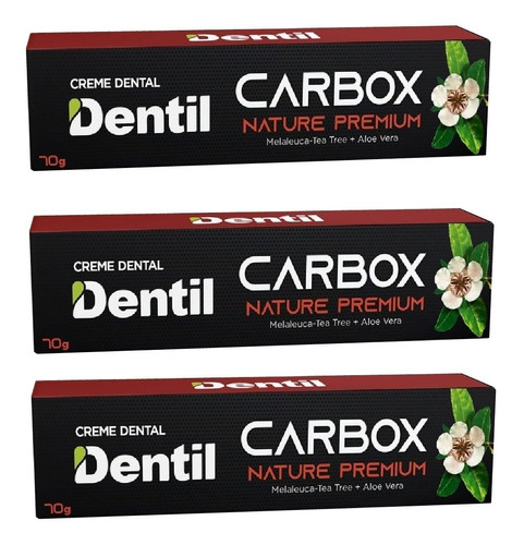 Kit 3 Creme Dental Dentil Carbox Nature Premium Melaleuca