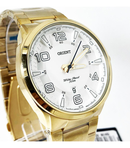 Relógio Masculino Dourado Quartz Orient Mgss1177 S2kx