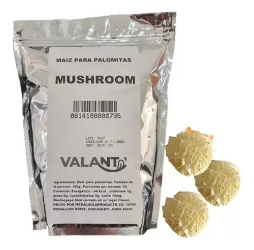 Maiz Para Palomitas Mushroom 1 Kg Importado Jumbo Hongo 