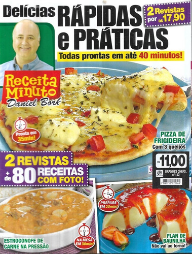 2 Revistas Receita Minuto Daniel Bork Delícias Rápidas E Prá