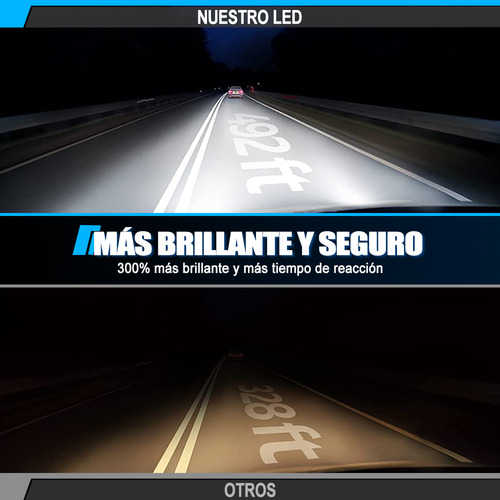 Kit De Focos Led Alta Baja H13 9008 22000lm 6500k Blanco Mini Cooper Convert 2015