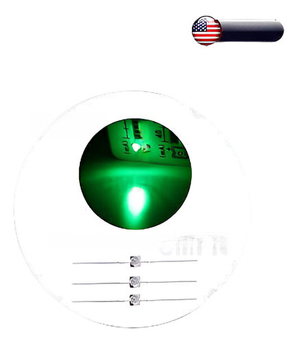 50pcs 1.5mm Verde Luz Lámpara Led Diodos Inmersión Agua Clar