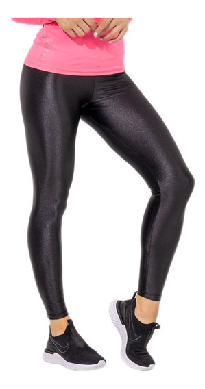 calça legging tecido brilhoso