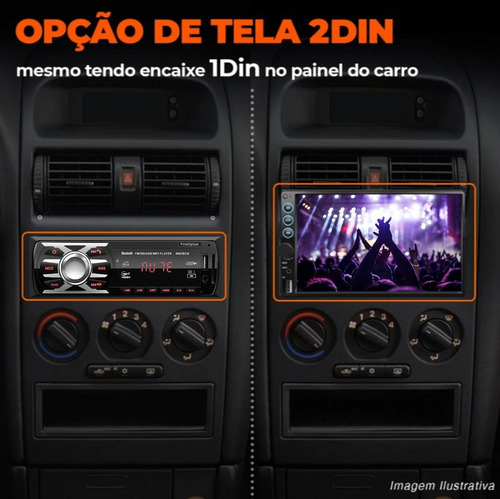 Imagem 8 de 8 de Mp5 Central Multimidia 1/ 2 Din Celta Ls Lt Advantage Camera
