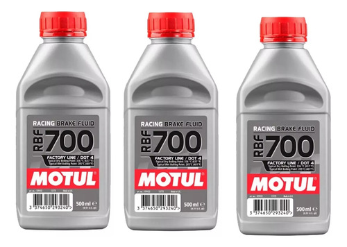 Kit Com 3 Un Fluido Freio Motul Rbf 700 Factory Line Dot 4