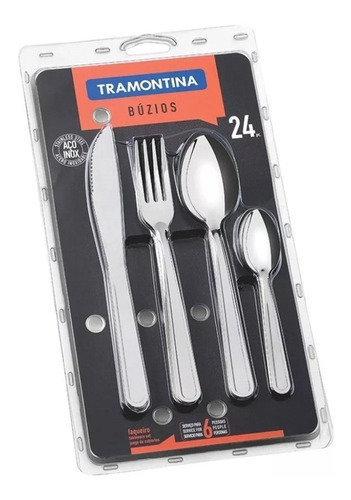 Juego De Cubiertos 24 Pzas Buzios Acero Inox Tramontina LG