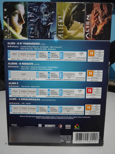 Dvd Alien ,quadrilogia Box (Usado)