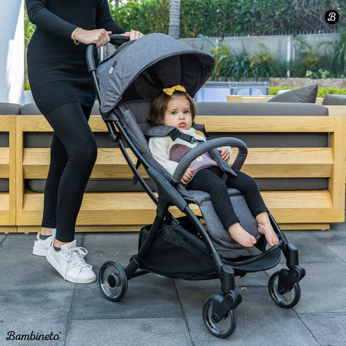 Carriola Bebé Kalon Ligera Compacta Auto-plegado Bambineto® Color Gris