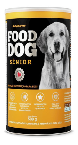 Food Dog Senior Suplemento Para Cães Idosos Botupharma 500g