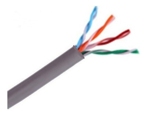 Cable Utp Cat 5e 4 Par. Color Gris Interior Bob 100mts 100 P