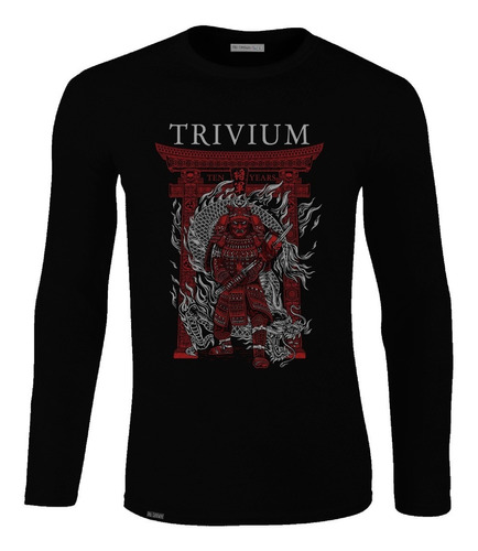 Camiseta Manga Larga Trivium Ten Years Banda Rock Lbo