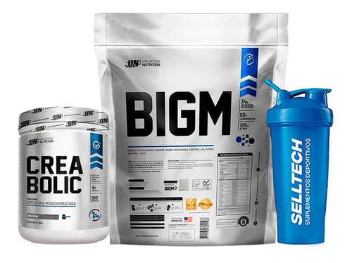 Pack Un Bigm 5kg Vainilla Creabolic 500gr