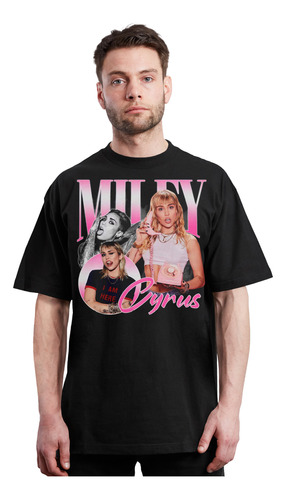 Miley Cyrus - Música - Pop - Cantante - Collage - Polera