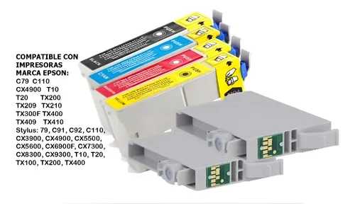 Combo De Cartuchos Eps 73 Para Impresora C79 Cx3900 Cx5600