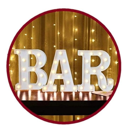 Letras Led 22cm Palabra Bar