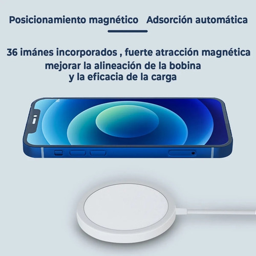 3 Kit Cargador 20w Tipo C + Cable +inalámbr Magnético Blanco