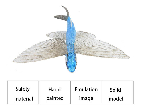Figura De Pez Volador De Plástico Sólido Modelo Animal Del O