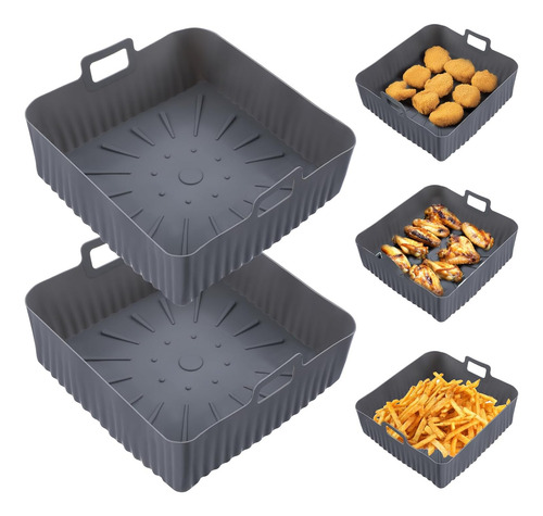 Forrado De Air Fryer De Silicona Cuadrado De 9 Pulgadas Para