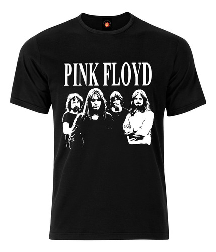 Remera Estampada Varios Diseños Pink Floyd Blanco Y Negro