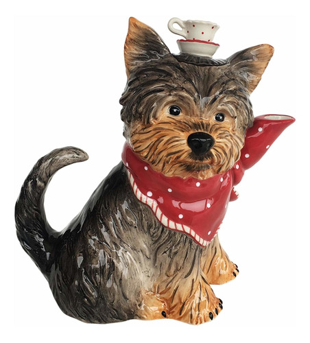 Blue Sky Clayworks 18186 Ruby Yorkshire Terrier Tetera De Ce