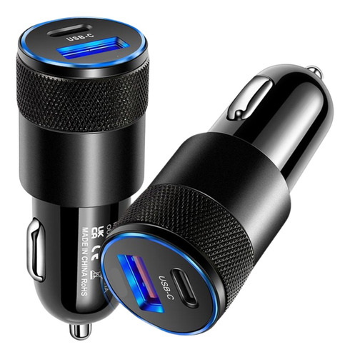 Carregador Veicular Turbo 38w Pd Para iPhone Samsung Xiaomi