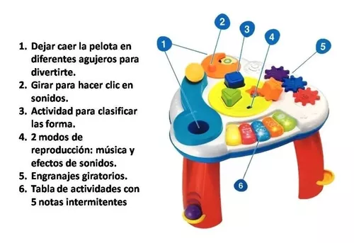 Mesa De Actividades Didactica Musical Para Bebe 0812 Winfun