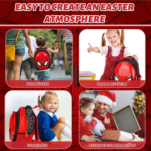 Mochila De Dibujos Animados 3d De Spider-man Para Niños En Edad Preescolar