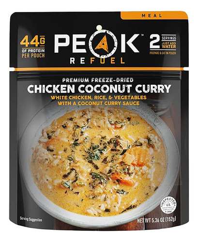 Peak Refuel Pollo Al Curry De Coco | Comida Liofilizada Para