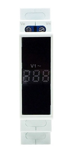 Imagen 2 de 7 de Voltimetro Modular Para Riel Din Gralf Gf-500vr 80-500v