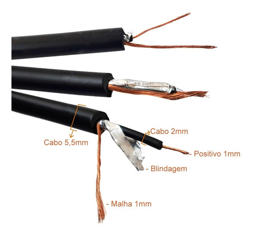 Cabo P Microfone P10 X Xlr Canon Femea 5 Metros