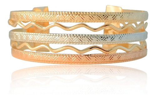 Brazalete Oro 18k Laminado Color Florentino Ajustable #34