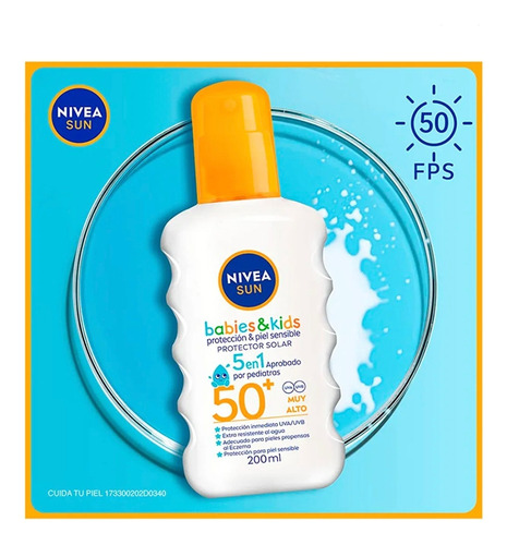 Nivea Sun Babies & Kids Protector Solar Fps 50 Con 200 Ml