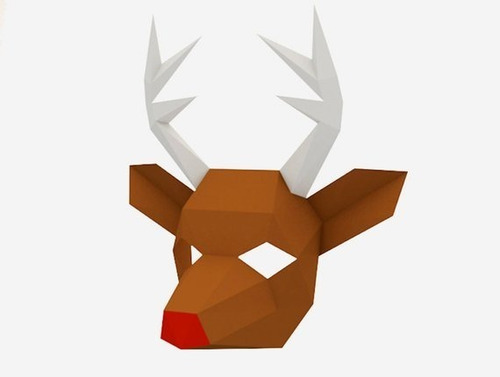 Imagen 5 de 6 de Cabeza De Venado Papercraft Papiroflexia