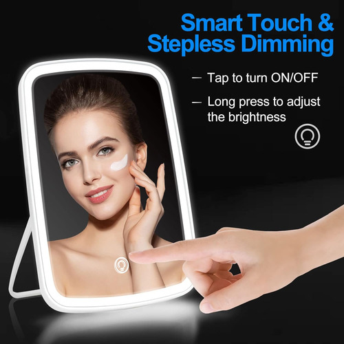 Espejo De Maquillaje Iluminado Con Luces, Espejo De Maquilla