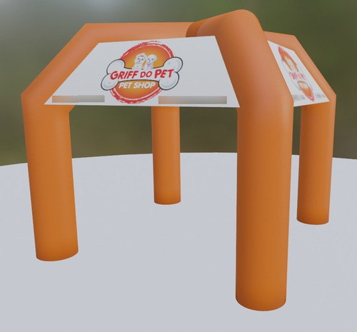 Tenda Inflavel 3x3 Teto Personalizado Completa 220v Ou 110v
