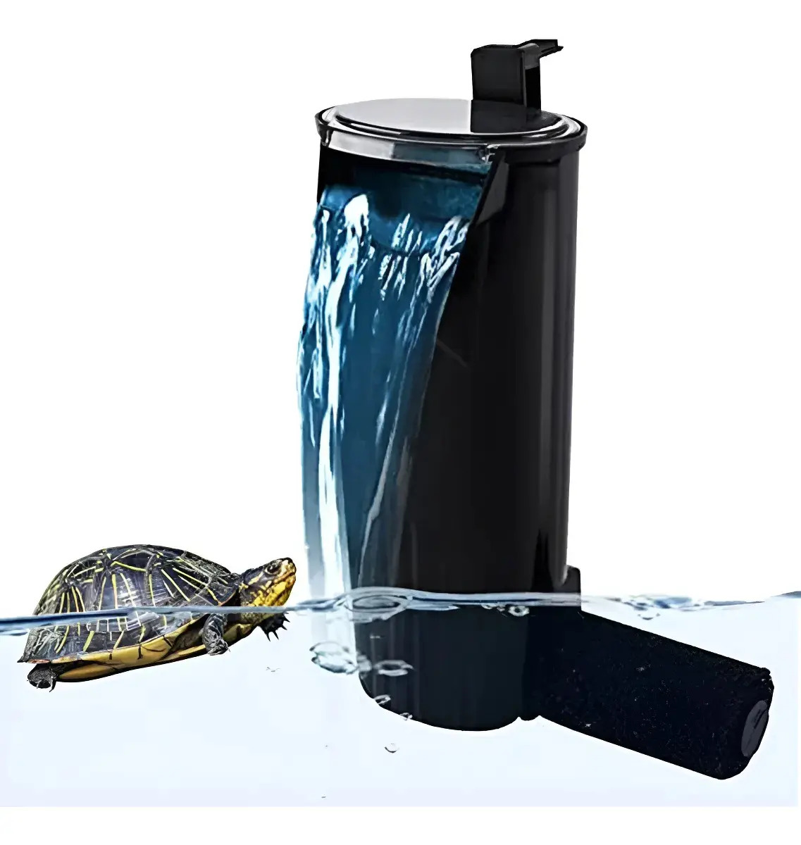 Ycrigns Filtro Para Tortugas - Filtro Sumergible De Agua Baja Silencioso Para Pecera Pequeña - Ideal Para Anfibios Y Crías - Potente, Bajo Consumo Y Fácil Limpieza - Mantiene El Ag