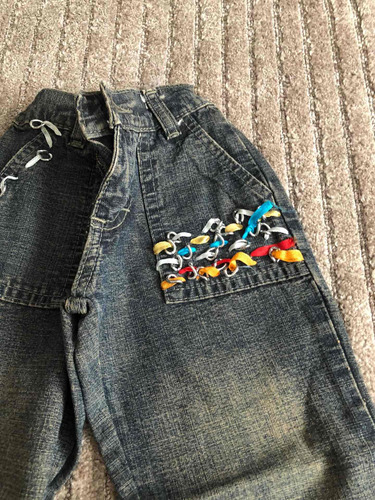 Conjunto Jeans Preto De Calça E Jaqueta Tamanho 4 (Usado)