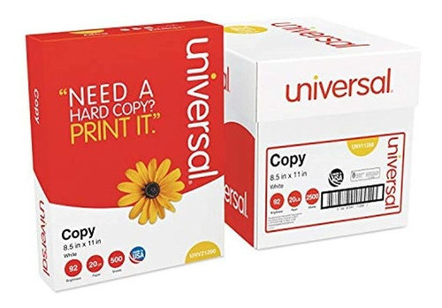 Unv11289-papel Para Fotocopiadora Conveniencia Caja Cartón