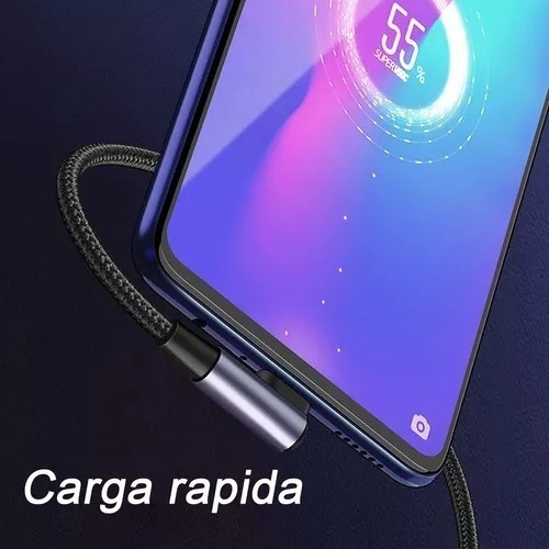 Cable Usb Tipo C A C Carga Rapida 100w Qc 5.0 Datos 2 Metro
