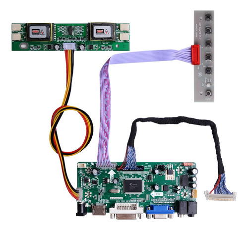 Geeekpi Nthdmi+vga+dvi+entrada De Audio Controlador Lcd Plac