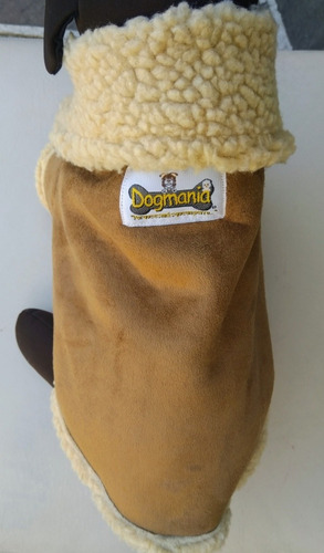 Chamarra Invierno Con Borrega Talla 4 Beige Ropa Para Perros