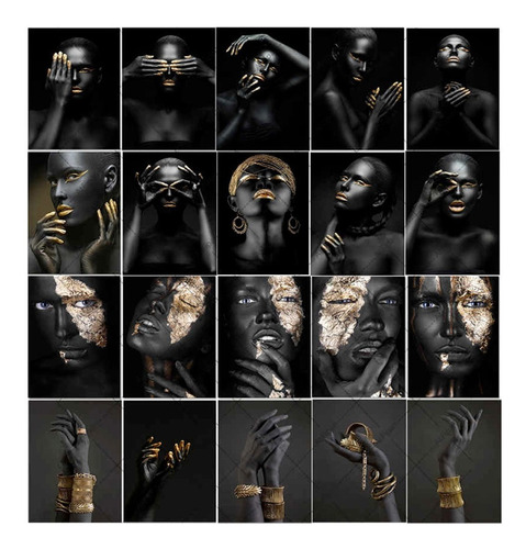 Cuadro Mujer Africana Moderno En Canvas Opción De Marco Hd