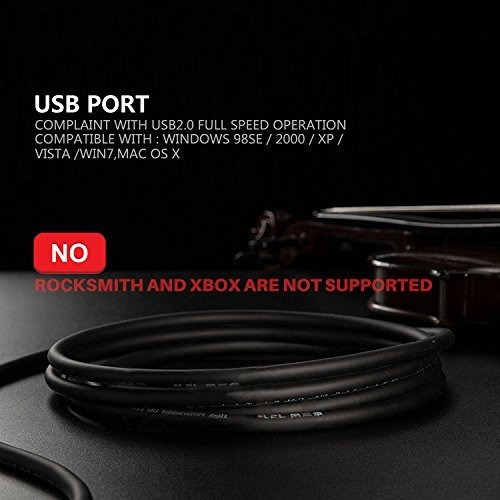 Cable De Guitarra Usb, Bajo De Guitarra A Pc Interfaz De Con