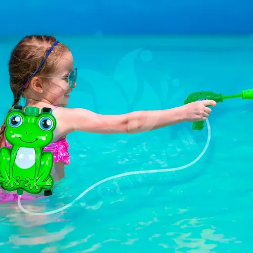 Pistola De Agua Mochila De 2500 Ml Para Niños, Juguete De Piscina Y Baño Con Disparo A Presión, Regalo De Verano Para Fiestas Acuáticas, Estilo Corazón