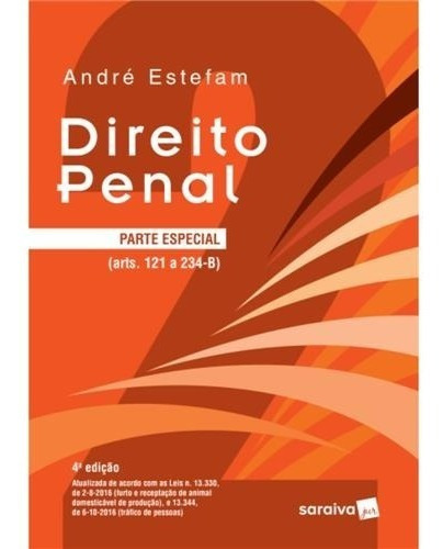 Direito Penal Parte Especial 4ª Edição Volume 2, De Andre Estefam. Editora Saraiva, Capa Dura Em Português, 2017