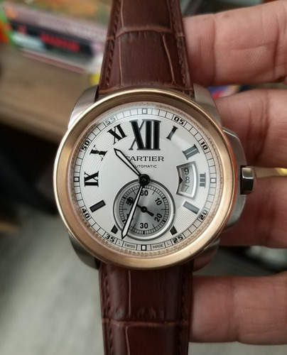 ¡¡¡¡reloj Cartier Calibre Oro Acero Automatico Regalado!!!