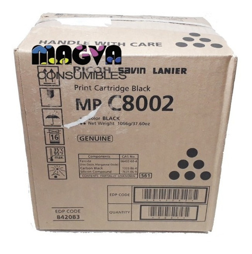 Toner Mp C8002 Ricoh Negro Original C6502 Edp 842083 Nuevo